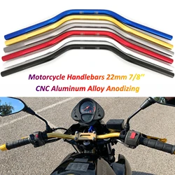 Handle Bars 22mm 7/8'' Motorcycle Handlebar Aluminum Anodizing for Honda CB650R CB500X FZ1 XJ6 Cafe Racer Versys 650 Nina 400