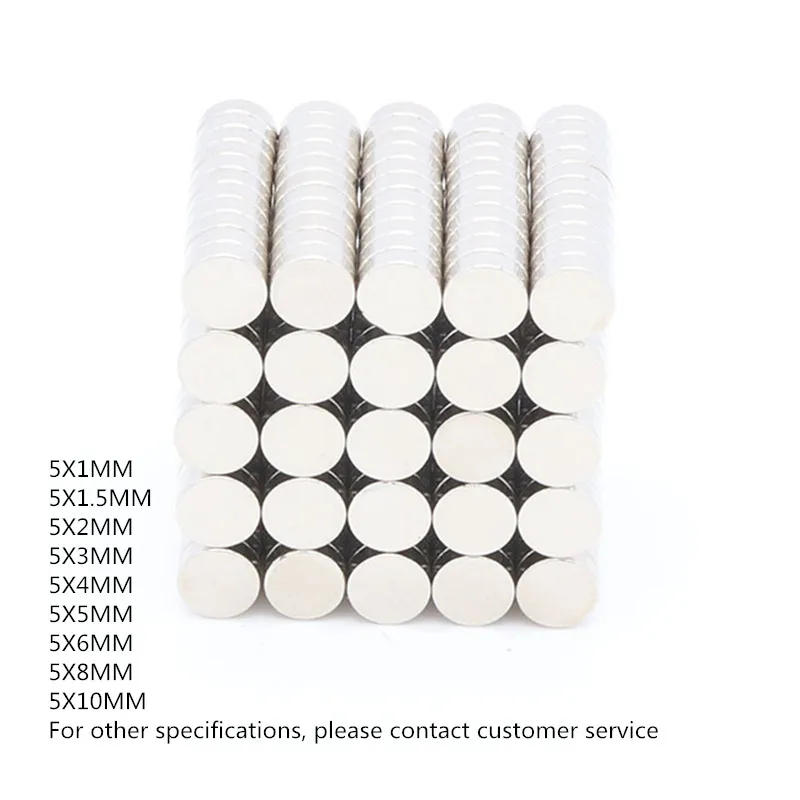 

100-200 Sterke Magneten 5X1 5X2 5X3 5X4 5X5 5X6 5X8MM Намагниченный Ван Nd-fe-b Vernikkeld Met Ijzer-абсорбирующий материал
