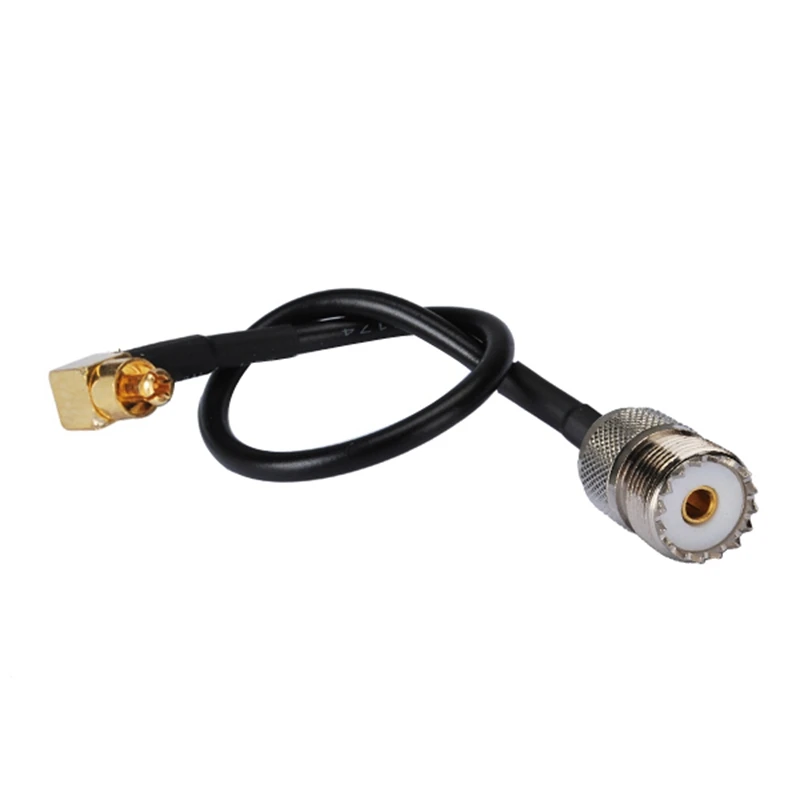 Superbat UHF Female Ke MC Card Male Right Angle Pigtail Cable RG174 15Cm RF Coaxial Cable