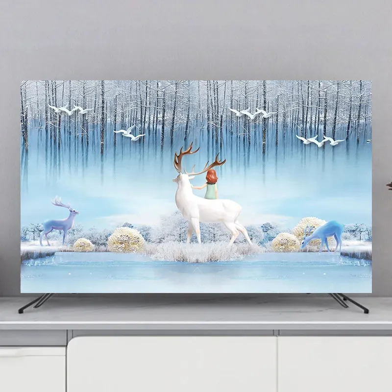 TV Cover Protection Dust Cover Household Hanging LCD TV Dust Cover Cover Cloth 55 65 Inches Universal Decoration Hight Quaily