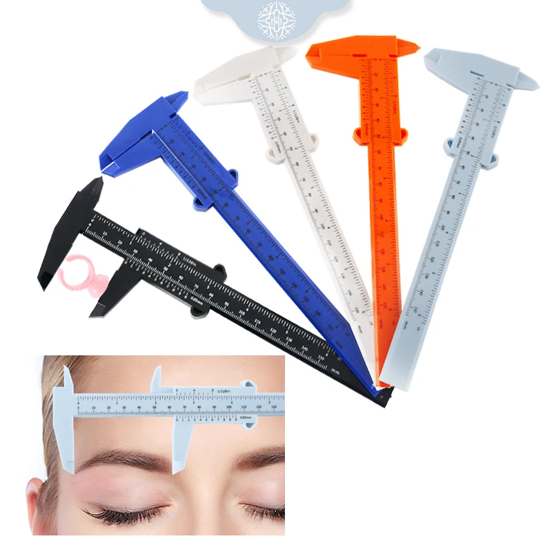 

150mm Portable Plastic For Eyebrow Makeup Measuring Vernier Caliper Permanent Tattoo Accessories Supplies Ruler Measurement Tool