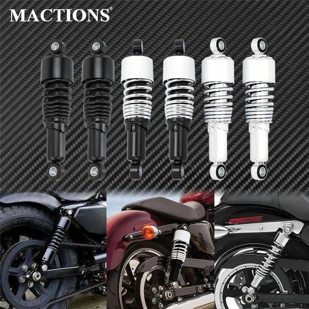 

Universal Motorcycle 267mm 10.5" Rear Shock Absorber Black/Chrome For Harley Sportster XL 883 1200 Dyna Touring Electra Glide