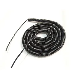 Cavo nero a spirale a molla 2core 24/22/20/18/17AWG cavo estensibile cavo termorestringente cavo di prolunga di alimentazione cavo telescopico