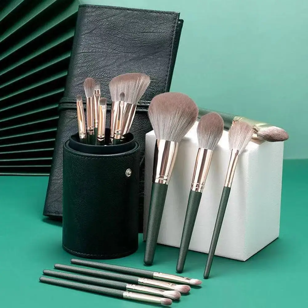 14Pcs Green Cloud Makeup Brushes Set Foundation Powder Blush Eyeshadow Eyebrow Lips Brush Cosmetic Blending Beauty Make Up Tools