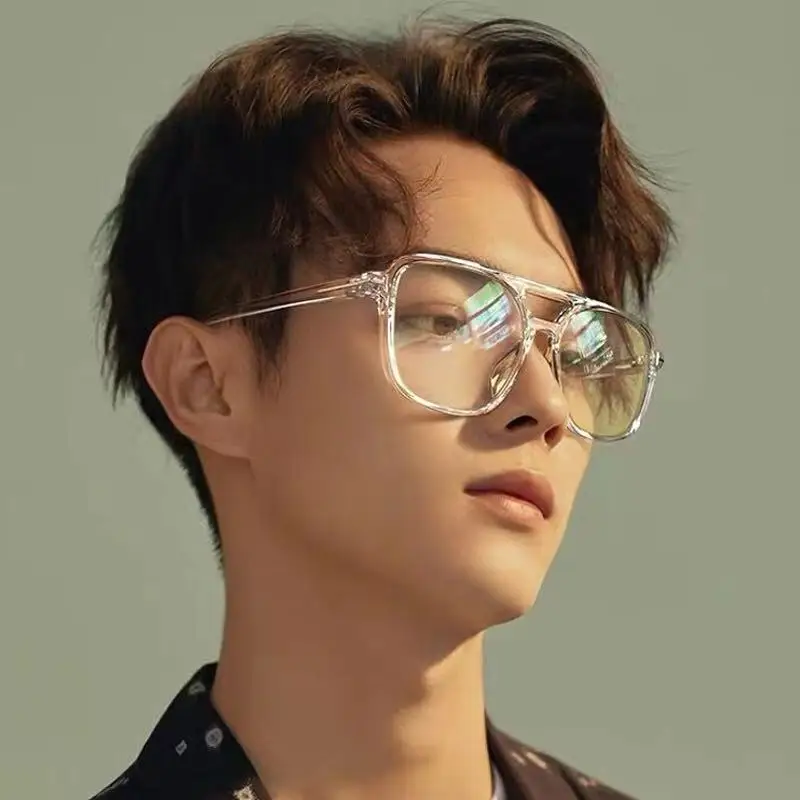남녀공용 투명 컴퓨터 안경 프레임, 안티 블루 라이트 사각 안경, 차단 안경, 광학 스펙타클 안경