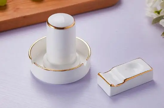 White Phnom Penh ashtray chopstick rack