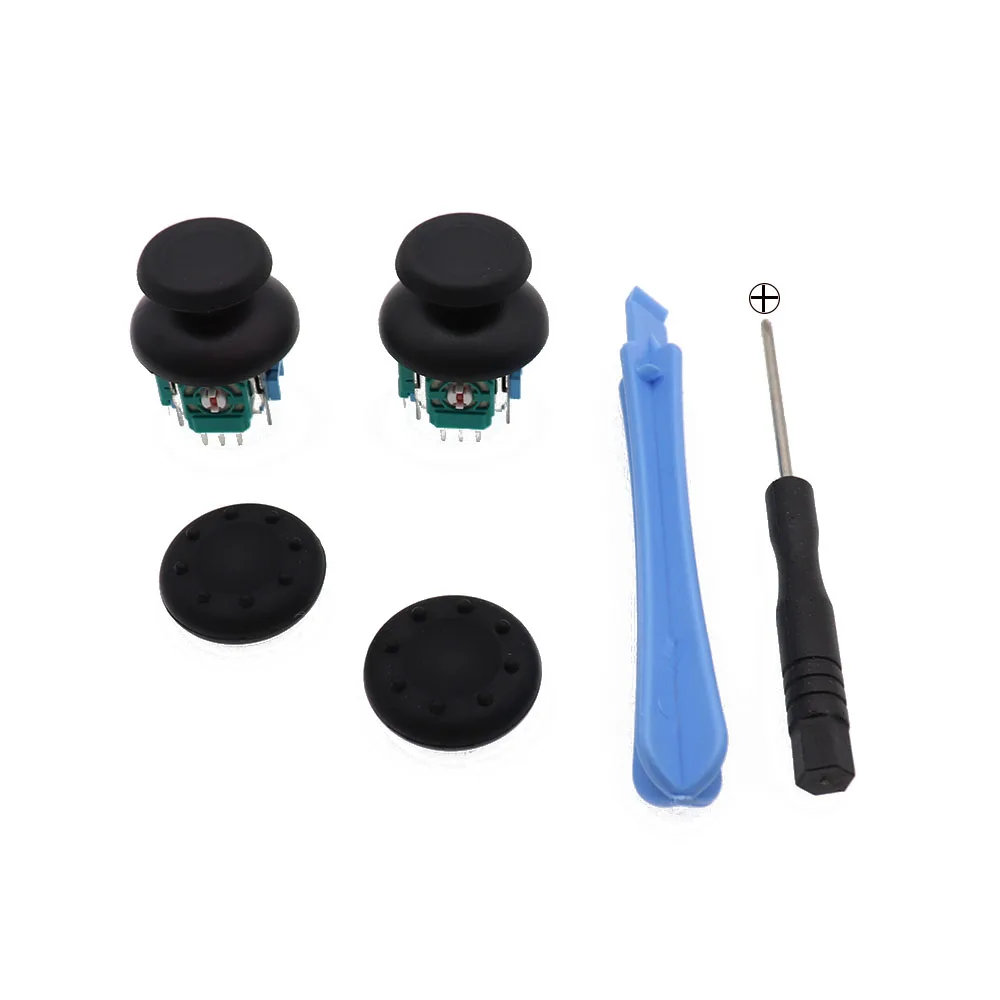 Original PS4 Controller Replacement Parts Controller Rocker Pad Thumb Stick Grip Trigger Button Spring Tri-wing Screwdriver Kit
