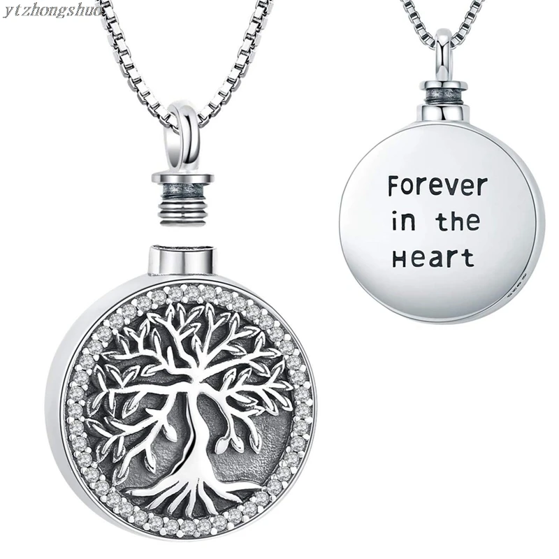 Tree Of Life Outlet Air Conditioner Perfume Locket Also Cremation Urn Pendant Necklace For Ashes Memorial Jewelry For Pet/Human