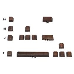 OEM Profile Novelty Keycaps Wooden Solid Walnut Wood Keycap GK61 Keycaps For Mechanical Keyboard GK61X GMMK