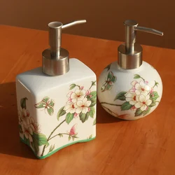 Ceramic shampoo bottle handwashing fluid Shower Gel Press to bottling