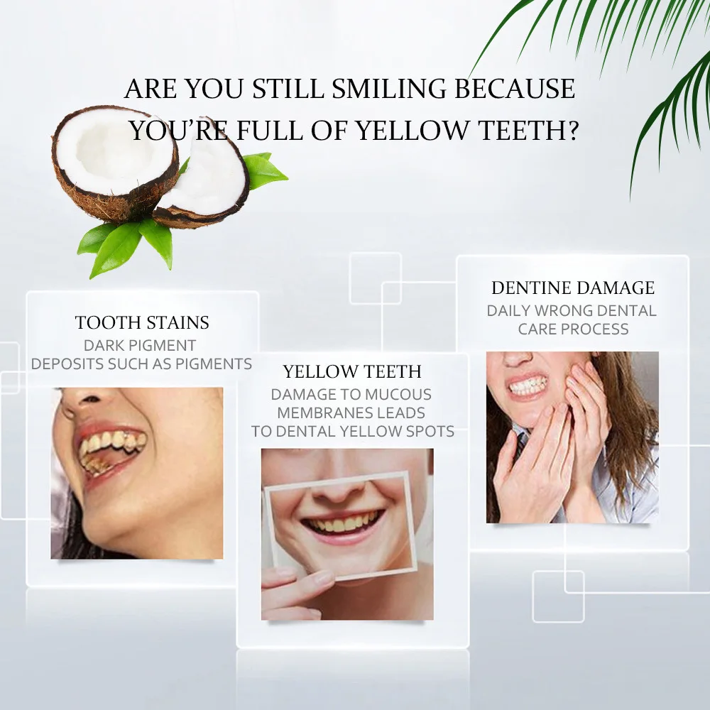 Coconut Whitening Toothpaste Coconut Cream teeth whiteningor Sensitive Teeth Natural Toothpaste Repair and Cavity Protection