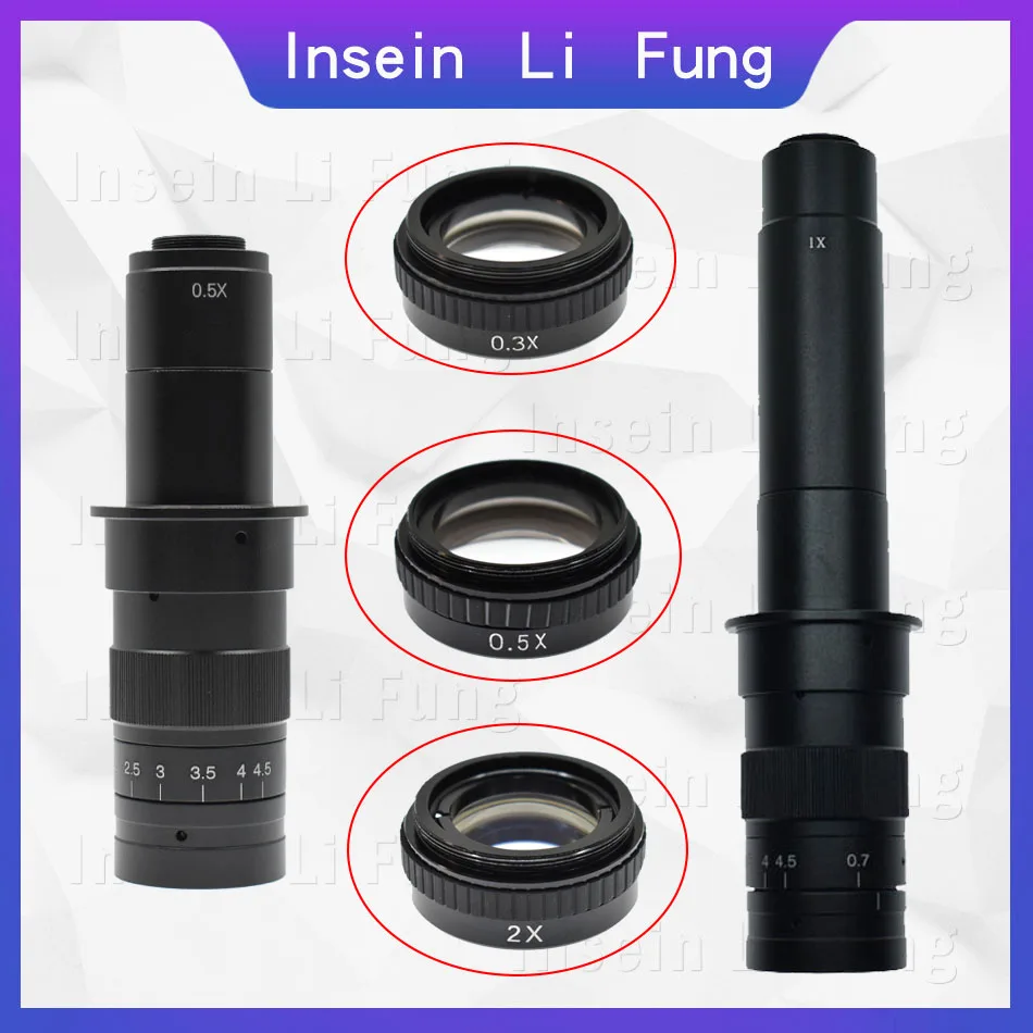 

0.3X 0.5X 2X Monocular Video Microscope Camera Lens Increase Working Distance Increase the Multiple Barlow Glass Lens