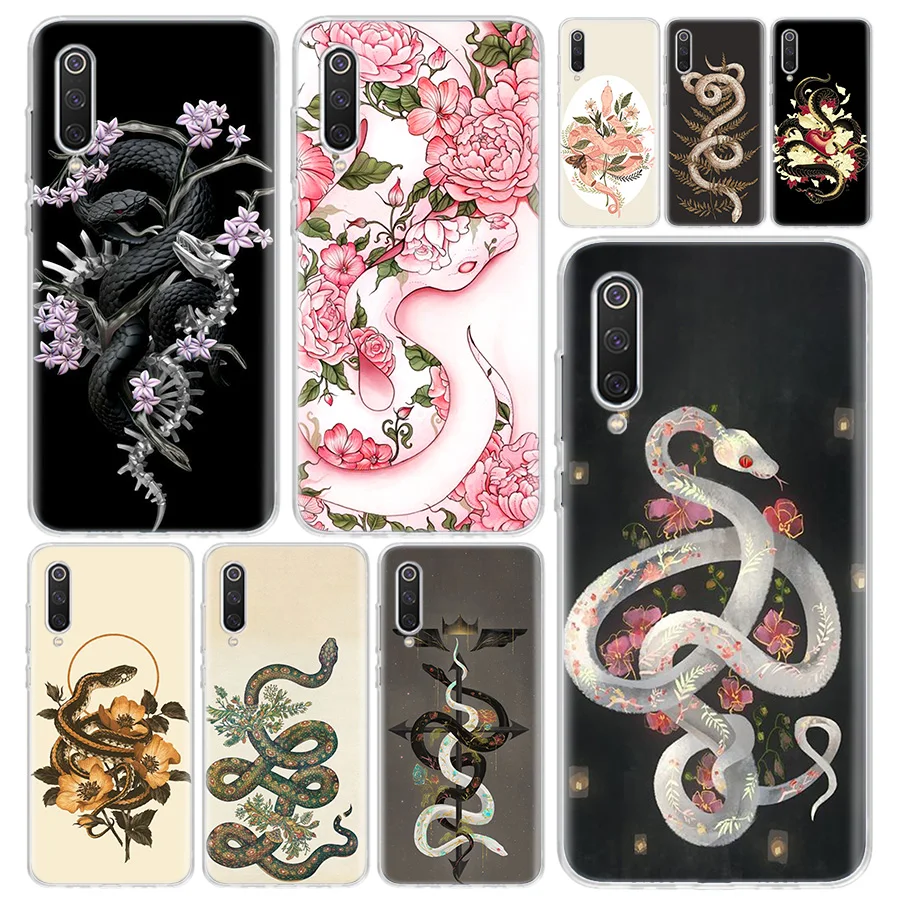 Animal The Snake and Fern Phone Case Cover for Xiaomi Redmi Note 13 12S 12 11 11S 11T 11E 10 Pro 10S 9 9S 9T 8 8T 7 Plus Print C