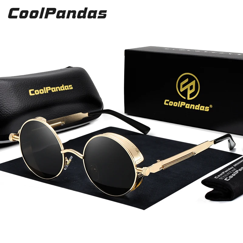 2021 Top Steampunk Sunglasses Polarized Men Women Brand Designer Vintage Goggles Sun Glasses UV400 Travel Eyewear Oculos De Sol