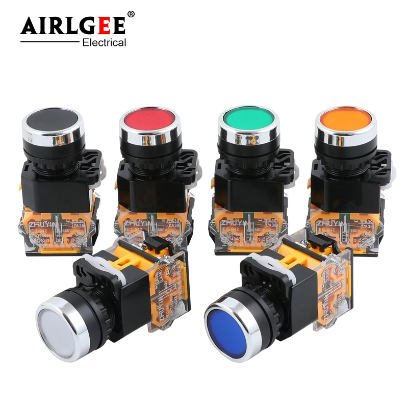 Push button switch control box emergency stop button indicating plastic electrical box spring hand-held self-starting waterproof image 5