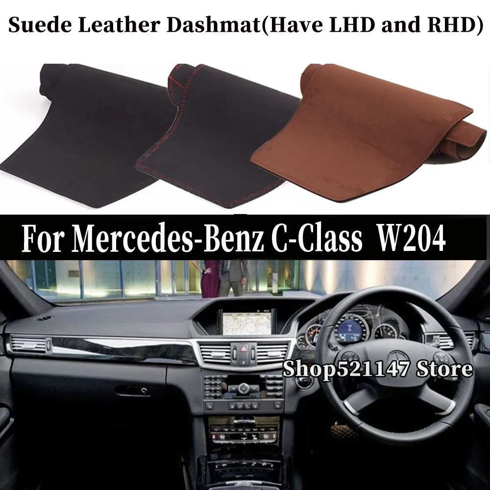 Accessori Car-styling tappetino da cruscotto in pelle scamosciata tappetino da cruscotto per Mercedes-Benz classe C W204 S204 c200 c280 c350 c220