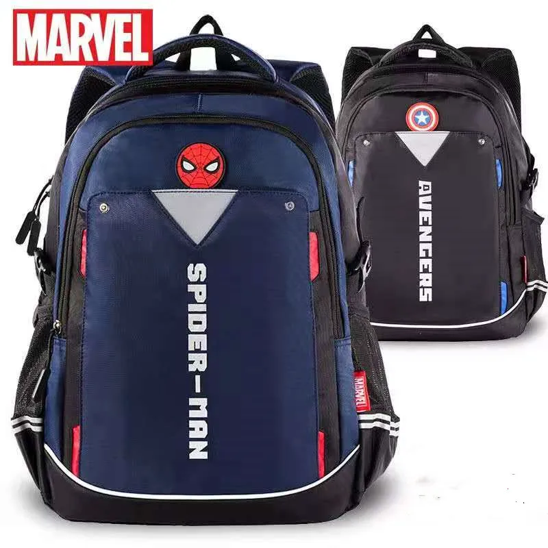 Disney New School Bags for Boys Primary Student Shoulder Bag Spider Man  Avengers Large Capacity Backpack Kids Gifts Mochilar