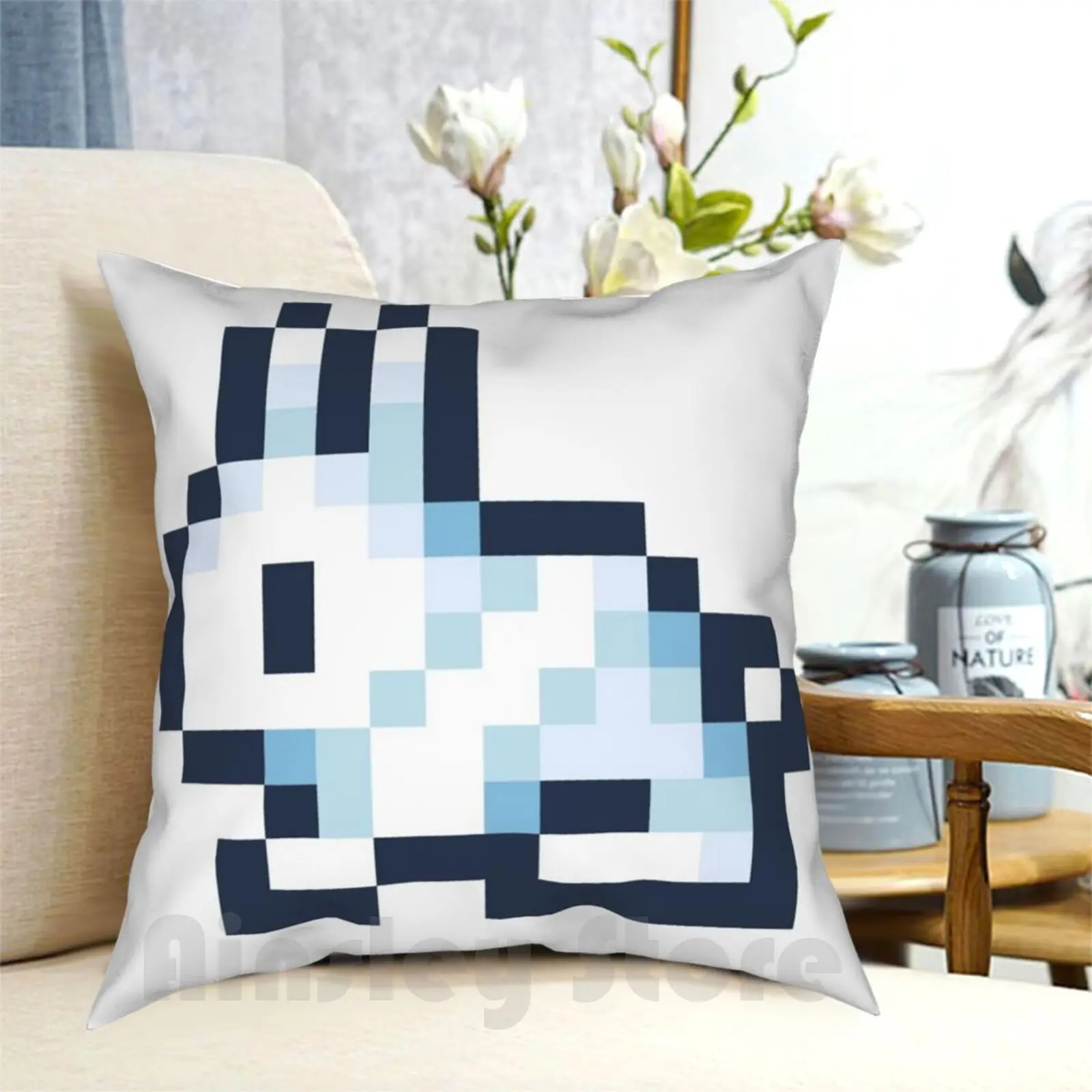 Terraria Rabbit Pillow Case Printed Home Soft Throw Pillow Pixel Terraria Rabbit Game