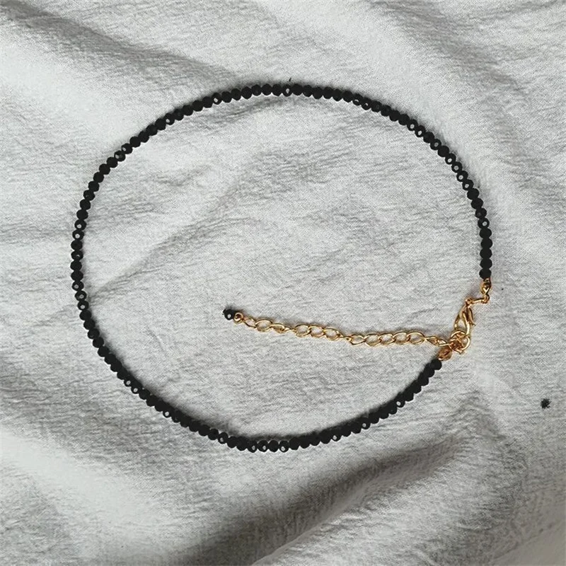 Modemarke, schlichte, schwarze Perlenkette, kurze Halskette, Damenschmuck, Damen-Choker, Bijoux Femme, Damen-Party-Halskette 2021 – Detail 3