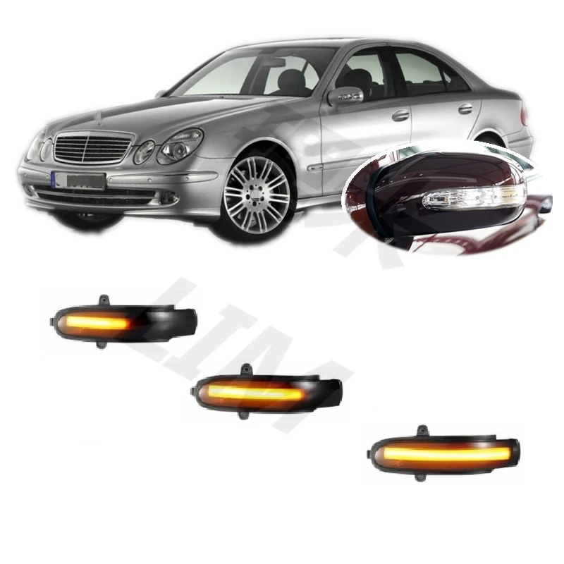 for Mercedes Benz E Class W211 S211 VF211 E200 E240 E280 E320 E500 2002 - 2009 Dynamic LED Side Mirror Turn Light Signal Lamp