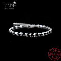 New Fashion Simple Twisted Wave Bracelet 925 Sterling Silver Delicate Spin Pattern Hand Chain Women&Girl Jewelry Bracelets Gift