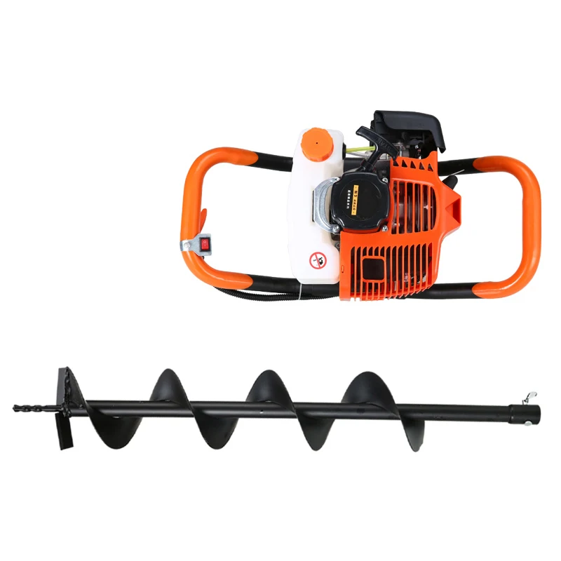 199CC agricultural high-power drilling and hole digging machine planting tree drilling soil gasoline four-stroke nesting