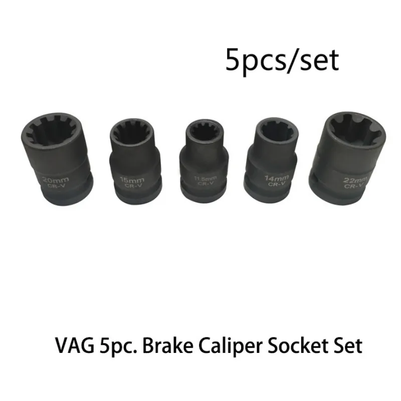 

5pcs for Volkswagen Audi Porsche Brake Caliper VAG 7 teeth 10 teeth Sleeve Set