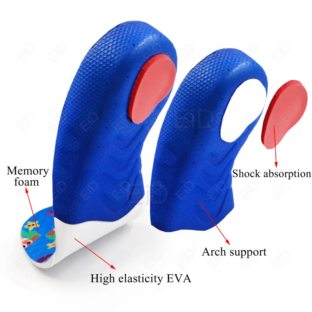 EiD Children shoes Orthopedic insoles for Sport Flat Foot Arch Support O/X Leg corrected Kids Orthotics pads Feet Care Inserts