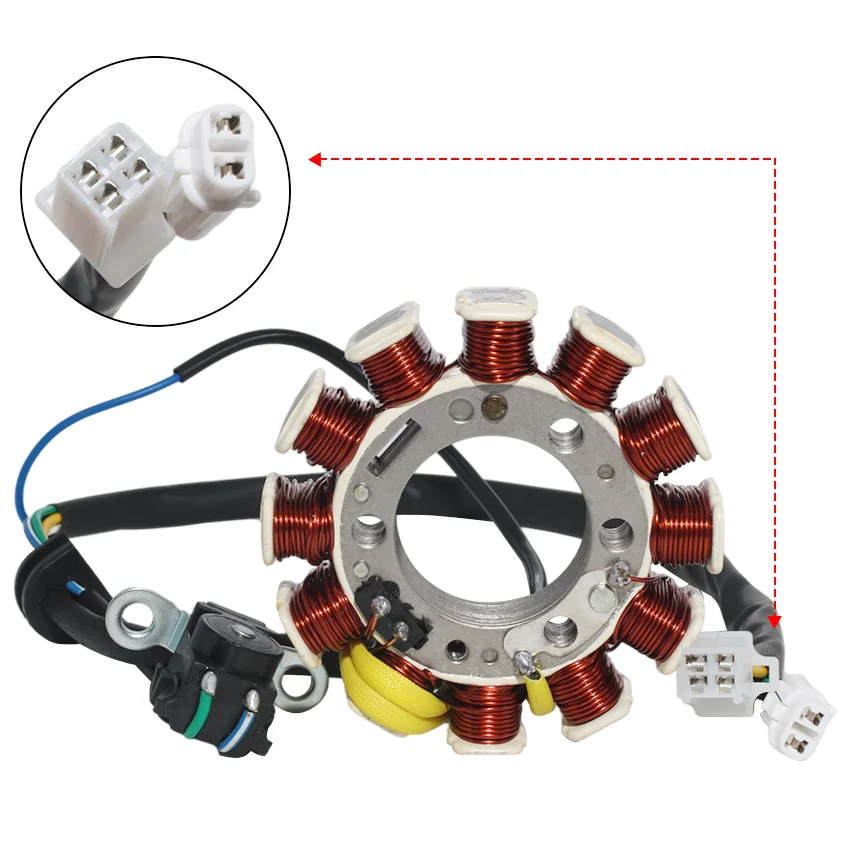 

Motorcycle Ignition Generator Electric Engine Clutch Stator Coil For Yamaha XT125 XT125R XT125X 2005-2006 OEM:3D6-H1410-00 Parts