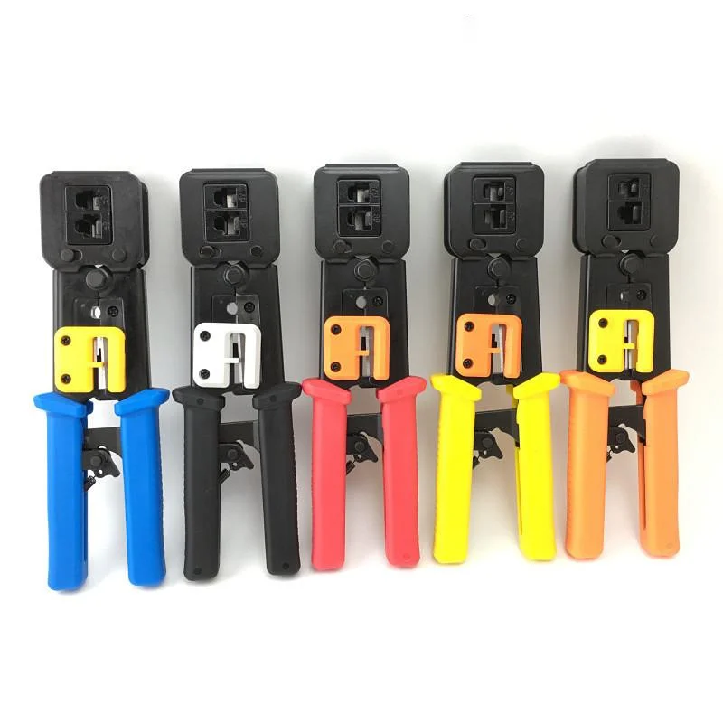 

Multi Colors RJ45 Network Crimper Pliers Lan Tools Cat5e Cat6 EZ Pass Through Cable Cutter Stripper