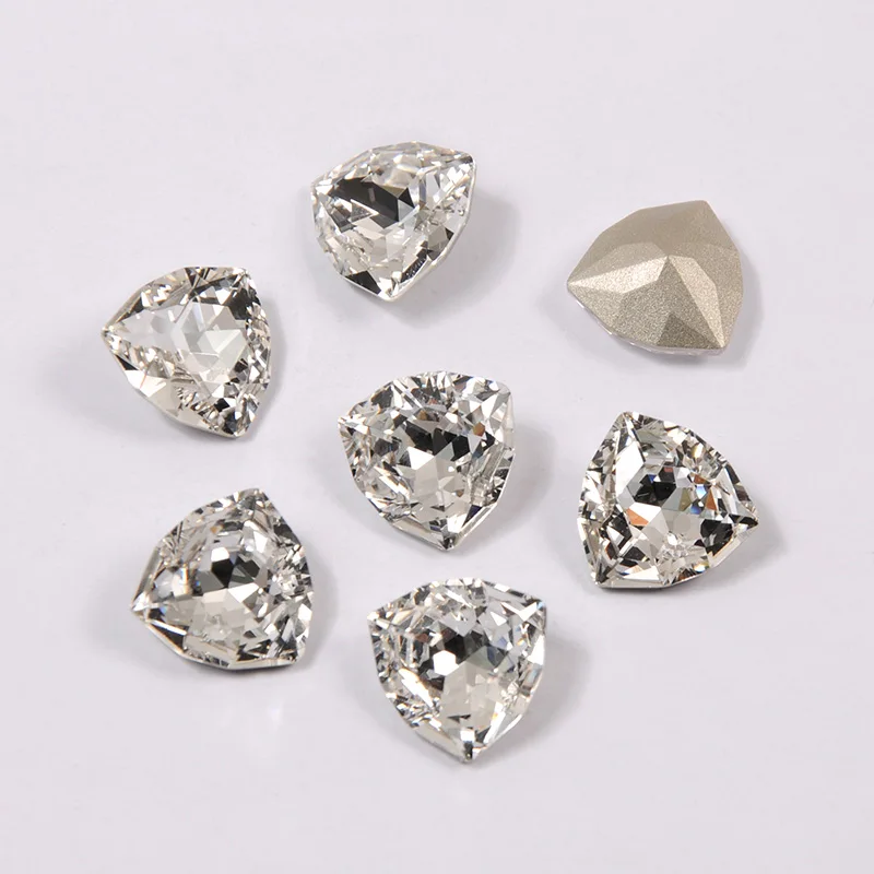 YANRUO 4706 Trilliant Glass Stones DIY Strass Pointed Back Crystal Sew On Rhinestones All For Sewing Accessories