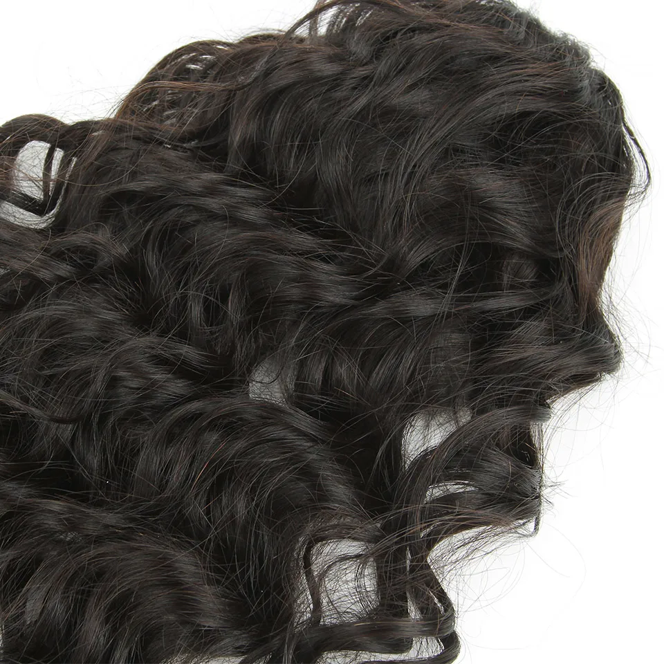 [Yvonne] บราซิล Curly Drawstring หางม้าเส้นผมมนุษย์คลิปใน Extensions Ratio ธรรมชาติสี