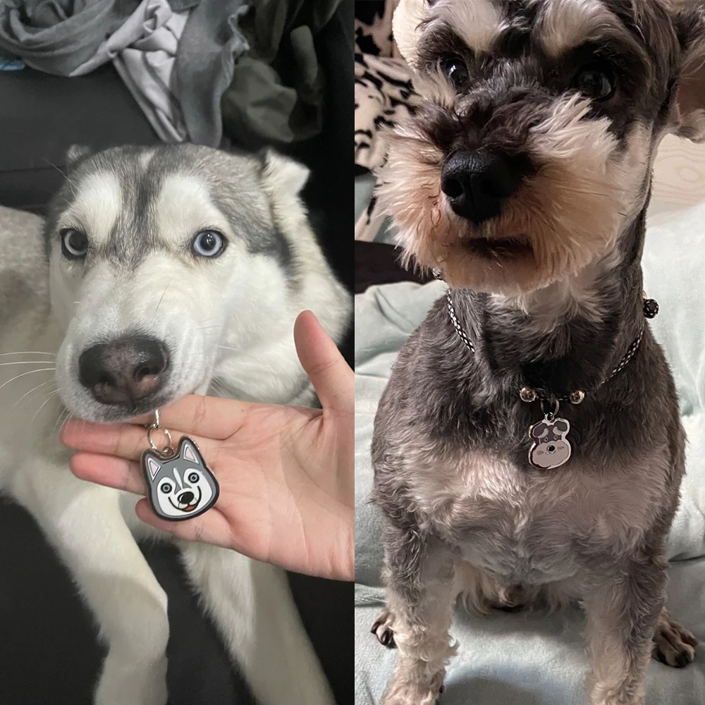 Personalized Metal Dog Tags Original Icon Tags for Dogs Puppies Cute Husky Chihuahua Bulldog Pet Products Dog Accessories