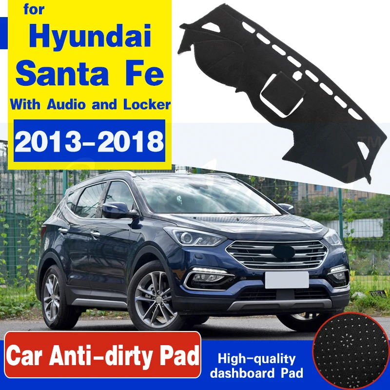 

For Hyundai Santa Fe 2013 2014 2015 2016 2017 2018 DM IX45 Anti-Slip Mat Dashboard Cover Pad Sunshade Dashmat Carpet Accessories