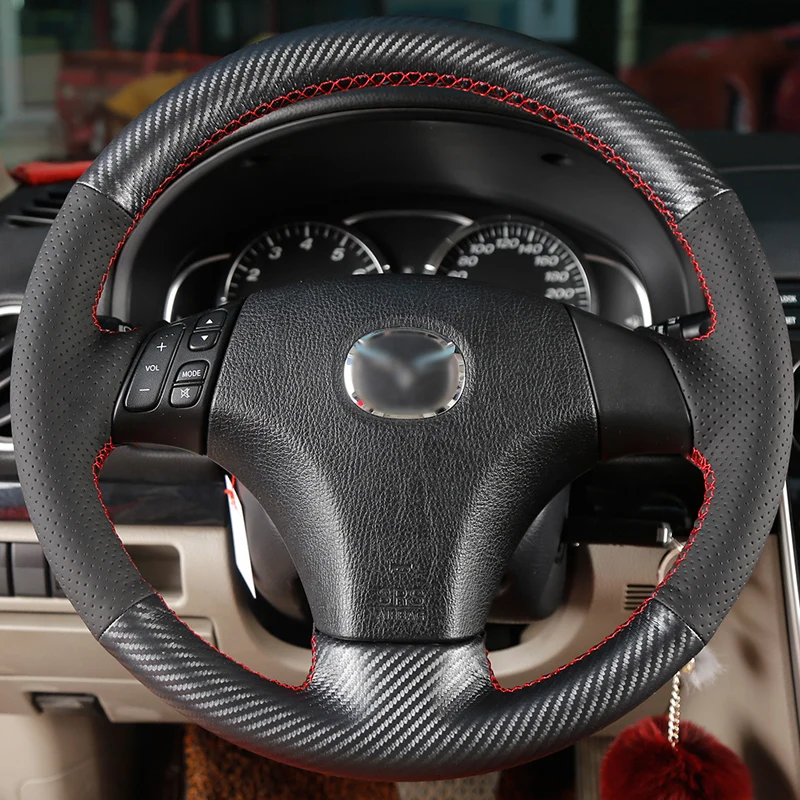 

Suitable for Mazda 3/5/6 Atez Angsai cx-30 CX-5 CX-4 CX-7 Hand-sewn leather steering wheel cover