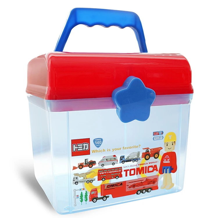 Niedlichen Cartoon Kinder Doppel Schichten Lagerung Box Tragbare Kunststoff Spielzeug Kinder Geburtstag Geschenk Kreide Snack Gebäude Block Organizer – Detail 7
