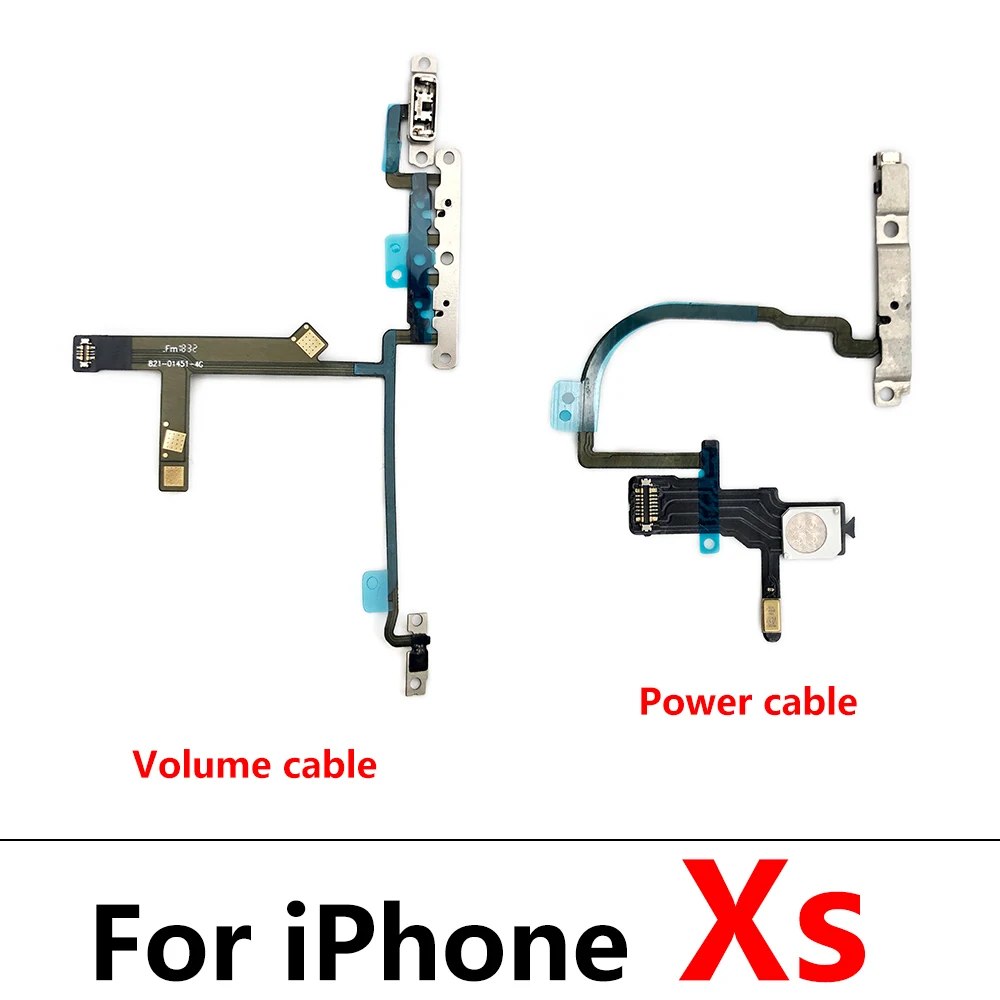 New Power Flex Cable For IPhone 7 8 Plus X XR XS Max Mute & Volume Switch On Off Button Key Replacement Parts