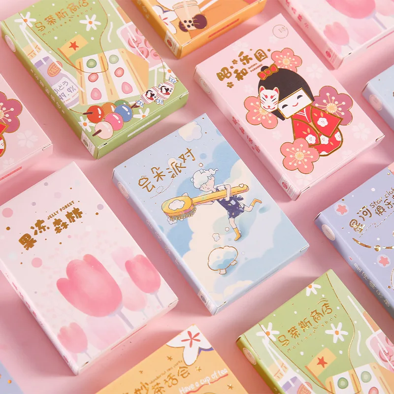 Tarjeta Lomo de la serie de cuento de hadas de dulces sueños, Mini postal Kawaii, tarjetas de mensaje de bendición de estilo japonés, 27 piezas por