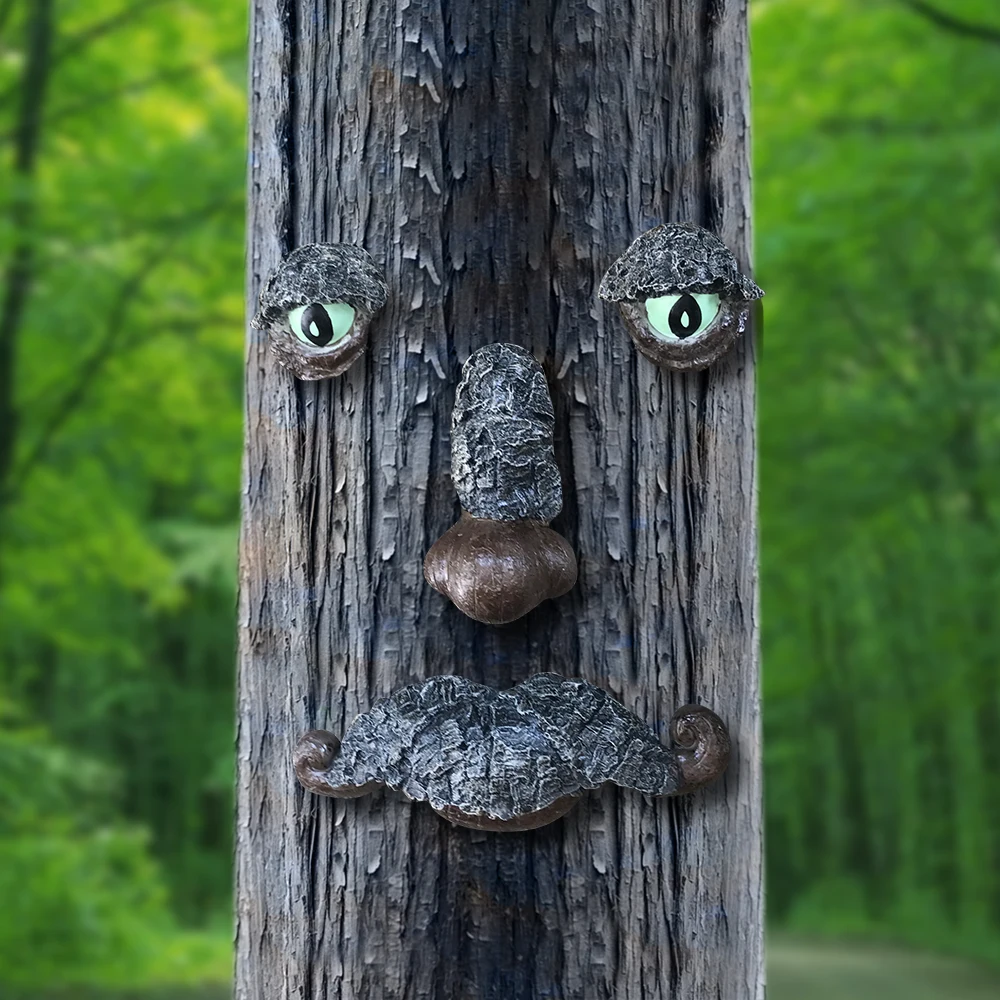 Old Man Tree Hugger Yard Art Decorations Tree Faces For Outdoor Garden Deco Resin Sculpture