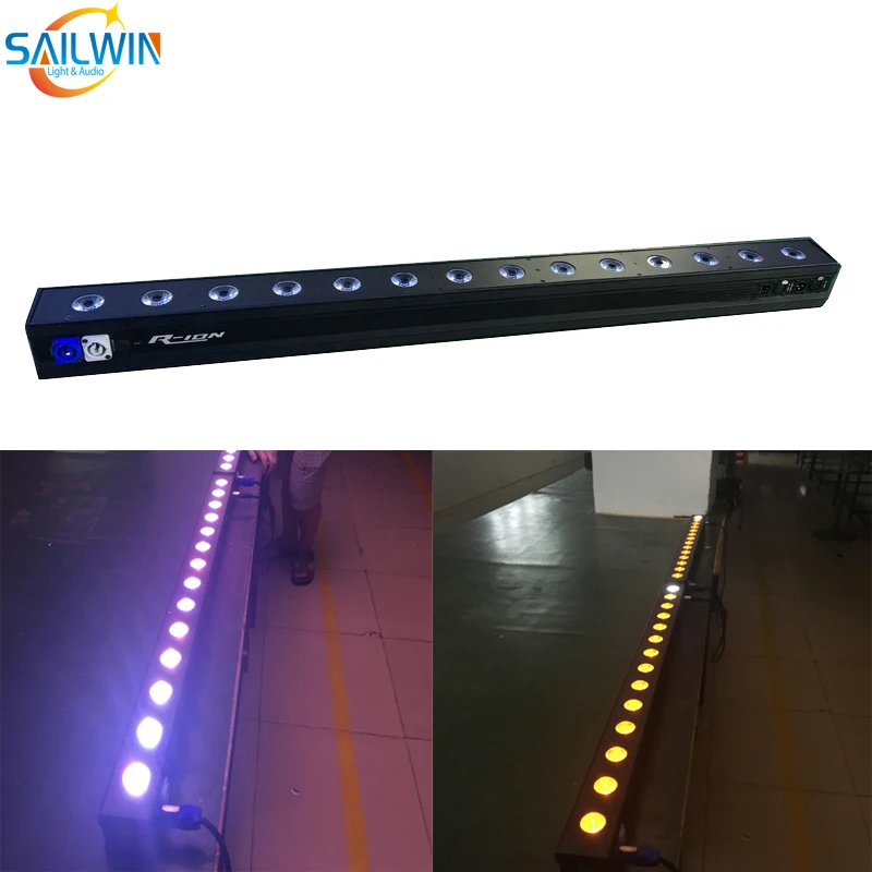 

Hot 14X18W 6in1 RGBAW UV LED Wall Washer Light Aluminum Pixel LED Wall Light Indoor DMX Stage Light DJ LED UPLIGHT For Wedding