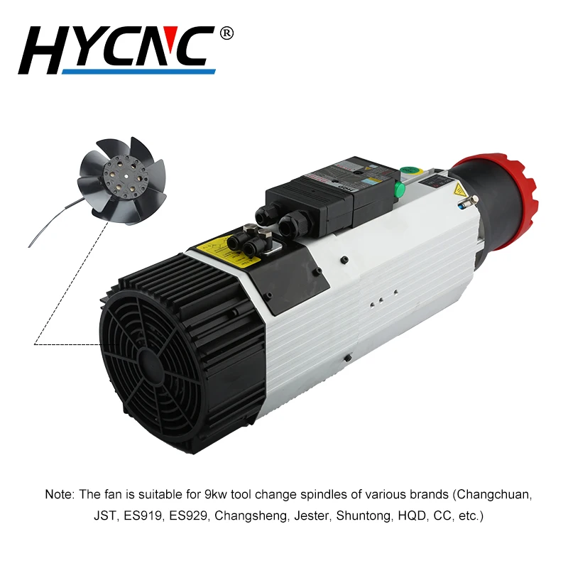 CNC 밀링 머신 자동 공구 변경 스핀들 모터 선풍기, 9KW CS ATC 스핀들 선풍기 목공 조각 대신 220V