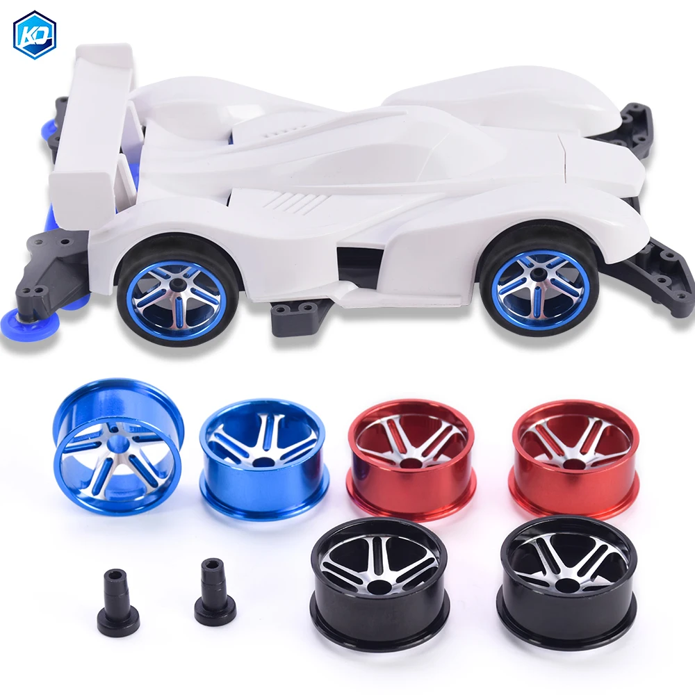 

4Pcs Large Diameter Wheel Hubs/Color Tires Metal Wheels Spare Parts For Tamiya Mini 4WD Racing Car Model