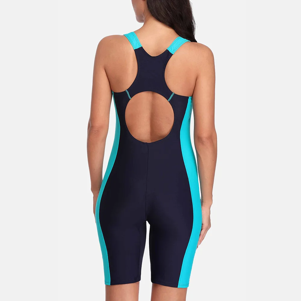 Mulheres de uma peça de maiô esportes, uma peça de maiô, bloco de cor, racerback, biquíni, biquíni, roupas praia