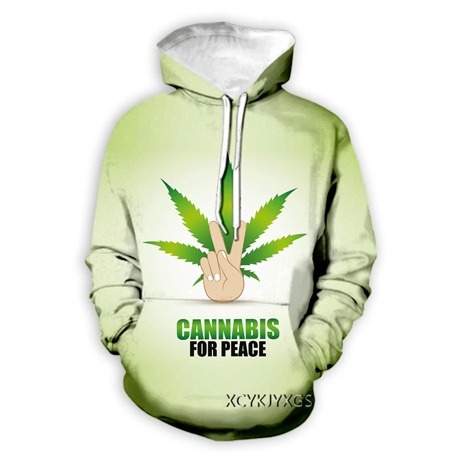 xinchenyuan New Men/Women Cannabis Leaf Art 3D Printed Clothing Long Sleeve Fashion Sweatshirt Hoodies Sport Long Pants Z65