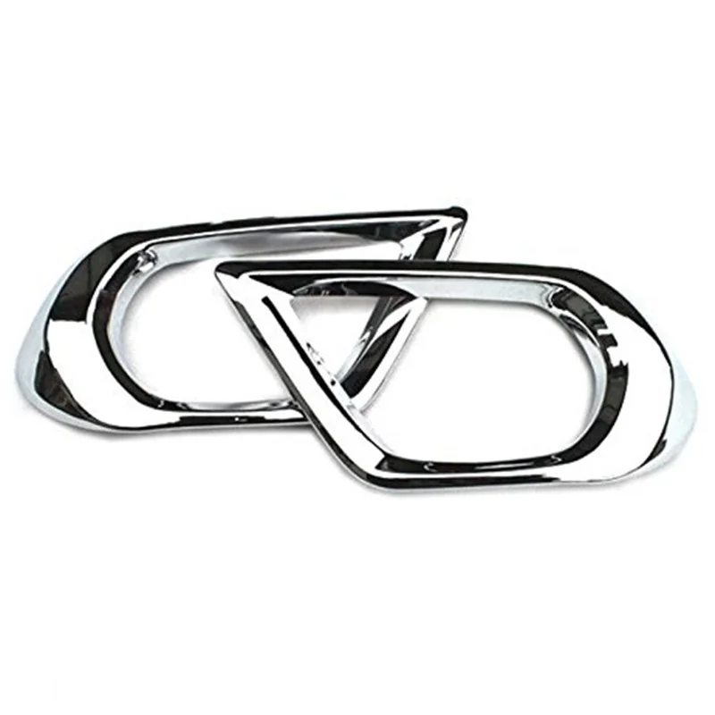 for Subaru forester SJ 2014 2015 2016 Chrome Front Fog Light Lamp Bumper Foglight Cover Trim Frame Car Styling Molding