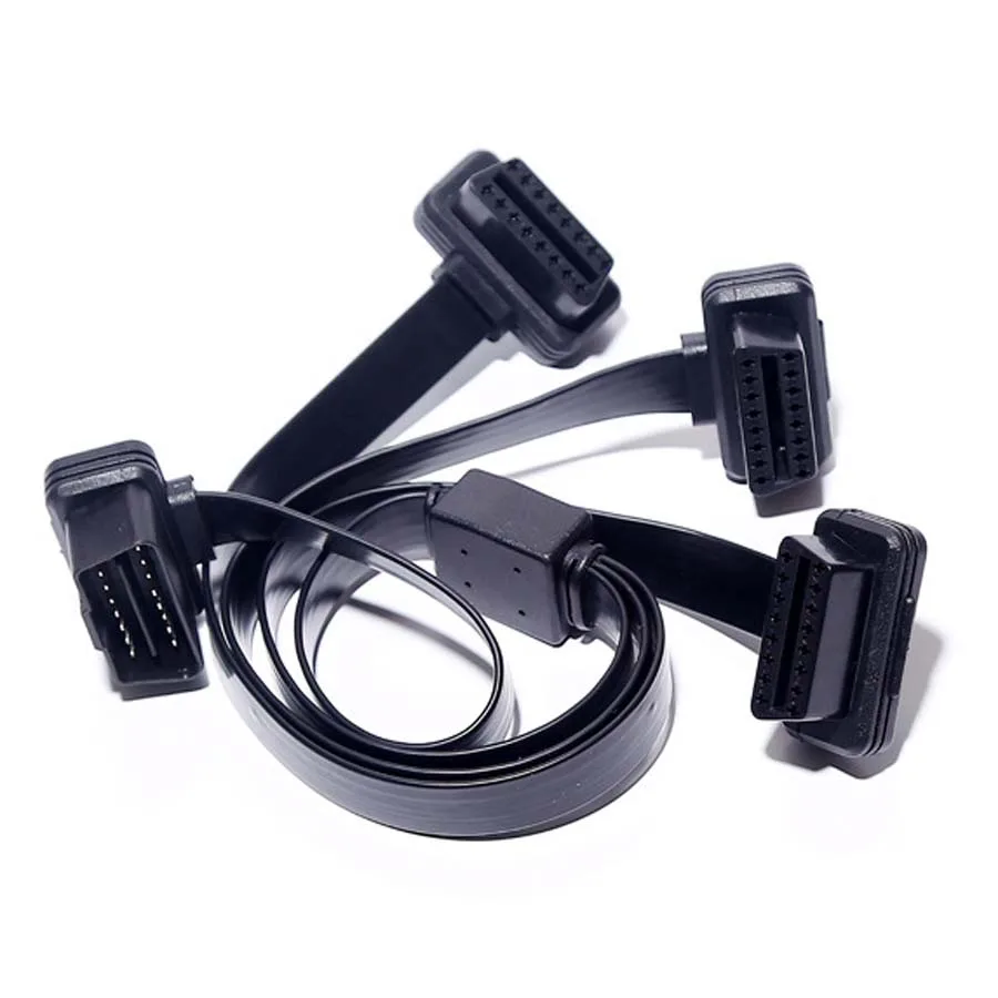 1 To 3 Female Converter Adapter Car OBD2 Splitter Cable for Auto Diagnostic OBD 2 II Male To Female Y Cable Extension Split Cord