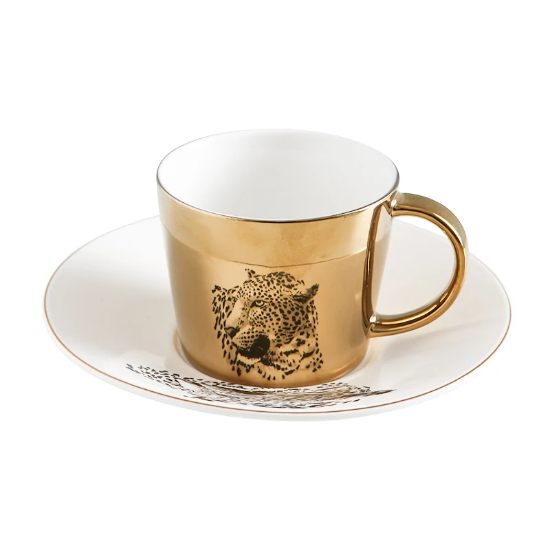 Creative Reflection cup Nordic cartoon Panda anamorphic cup tiger The Mirror Collection mug