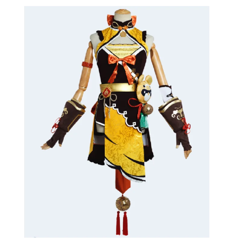 2020 hot Game The Genshin Impact cos xiangling cosplay costume full set