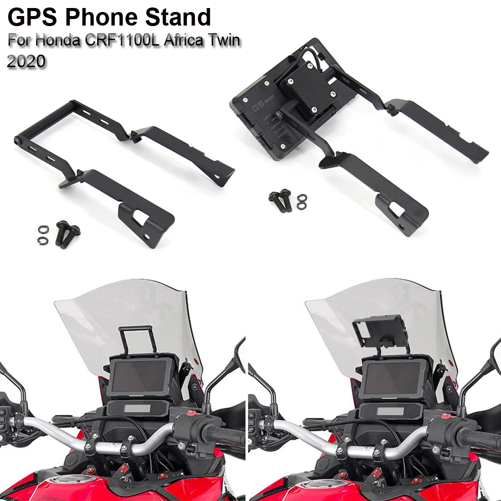 

Motorcycle Front Phone Stand Holder Smartphone Phone GPS Navigaton Plate Bracket For HONDA CRF1100L Africa Twin CRF 1100 L 2020