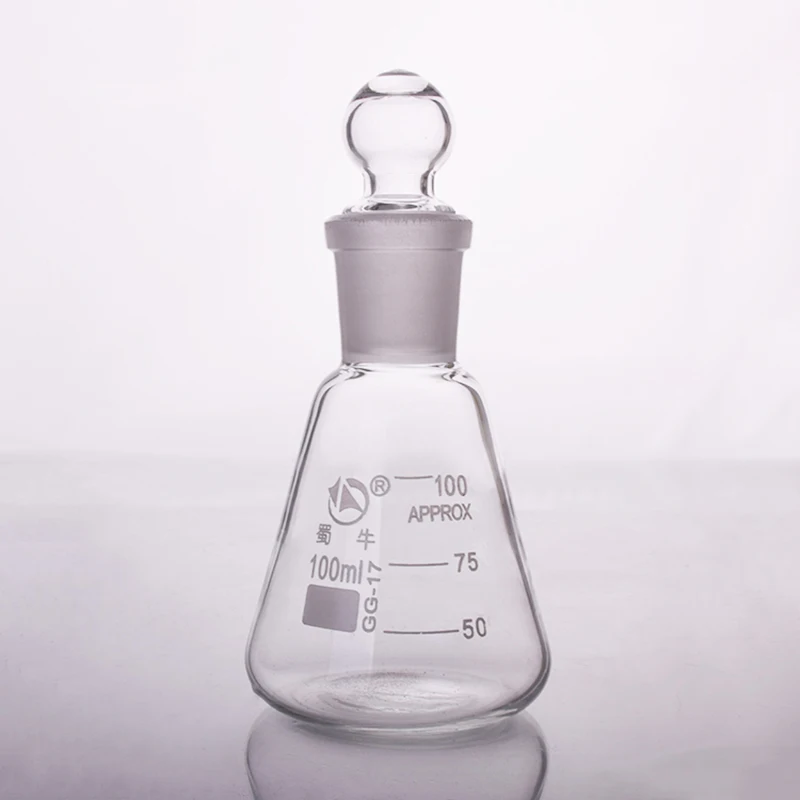 50-10000ml Glass conical flask with cap Glass Erlenmeyer Flask glass for laboratory triangle flask Boro 3.3 glass